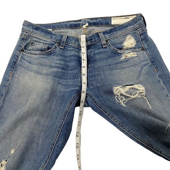 Rag & Bone Dre Distressed Ankle Slim Boyfriend Jeans in Atwater Size 26 - Picture 9 of 10